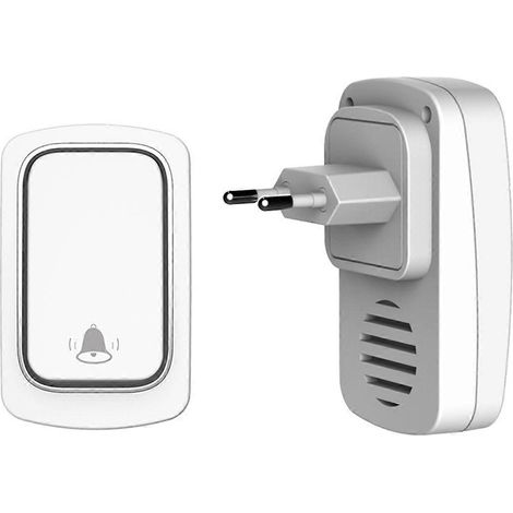 Selbstbetriebene, kabellose Türklingel ohne Batterie, wasserdichte Türklingel mit EU-Stecker (1/5)