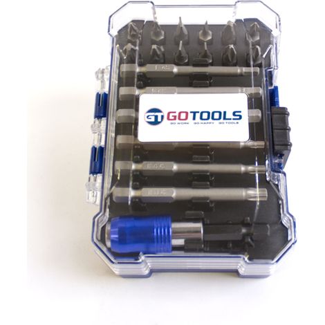 GOTOOLS Bitsortiment S2 - 19-tlg. lang + kurz (SchlitzPHPZTXHEX) GT81005
