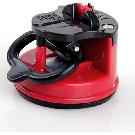 Aiguiseur de couteaux ROUGE avec ventouse - Outils de cuisine (1/4)