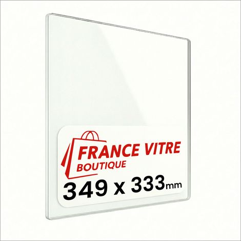 349 x 333 x 4 mm - Vitre de cheminée pour insert et poêle à bois - verre de rechange - France Vitre - jusqu'à 800°C - 333 x 349 x 4 mm (1/5)