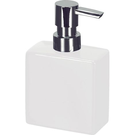 Dispensador de jabón de cerámica Flash Violet, blanco, 40 x 30 x 10 cm