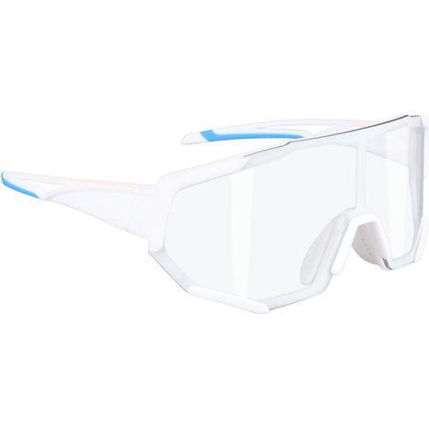 TR90 Fahrradbrille mit UV-Schutz, einfarbiger, farbwechselnder Polycarbonatrahmen, für Radfahren, Laufen und Angeln (Weiß). (1/5)
