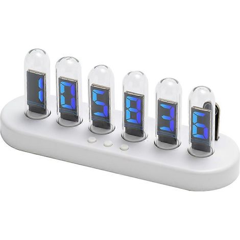 Horloge à tubes Nixie, écran couleur, horloge numérique, horloge analogique/numérique à monter soi-même, horloge de bureau avec Wi-Fi, horloge de bureau B (1/5)