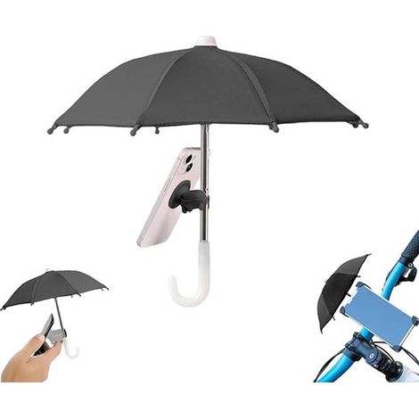 Parasol multifuncional y ajustable con forma de cerdito, con ventosa para móviles. Protección solar. Apto para móviles, antirreflejos (negro). (1/5)