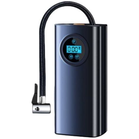 Compresseur d'air portable, batterie 1800 mAh 5C 2 mini pompe électrique, pompe à vélo électrique avec écran LCD numérique, gonfleur de pneu de voiture rechargeable, adapté aux vélos, motos, (1/5)