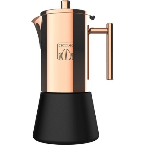Cecotec Cafetera Italiana Moking 200. Fabricada en Acero INOX, Apto para Cocinas de Gas, Eléctrica o Vitrocerámica