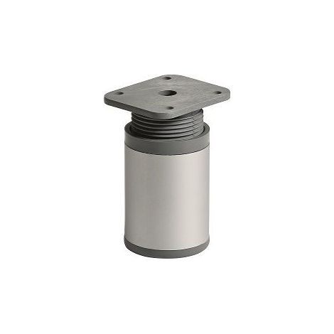 Hettich Möbelfuss Design 4,0 x 6,0 - 7,5 cm Aluminium-Optik - 1 Stück Möbelfuß