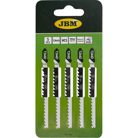 SET DE 5 HOJAS de sierra DE CALAR T244D PARA MADERA PARA REF. 60010 JBM14991 (1/2)