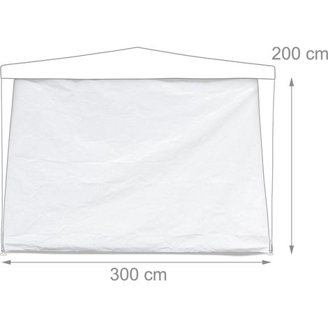 Set di 3 pareti laterali per gazebo veranda protezione intemperie facile da installare in PE grigio 130013260