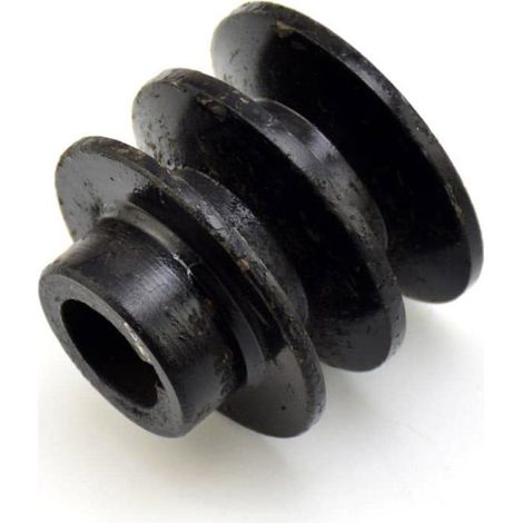 Poulie à double gorge pour courroie trapézoïdale 1 pièce Fonte robuste Alésage de 20 mm pour moteurs (1/5)