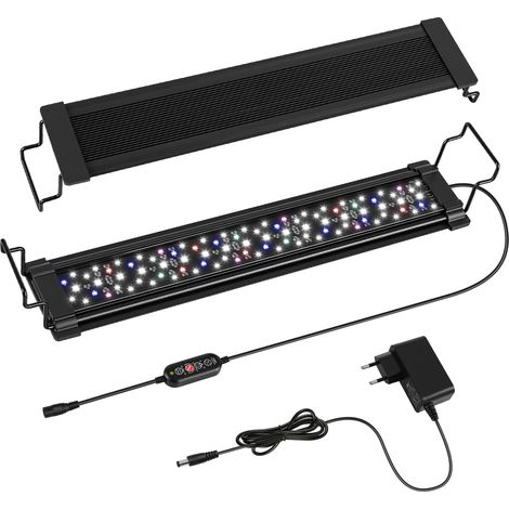 Wolketon Farbige LED-Lampe für Aquarien 18 W mit Halterung und Zeitschaltuhr (1/5)