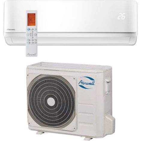 Airwell – Climatiseur monobloc 3,5 kW – Classe A+++ SEER 8,5 – Fonction purification d'air – Connectivité WiFi – Diffusion d'air 3D