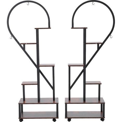 2 Pcs Half Heart Shaped Tiered Plant Stand (1/5)