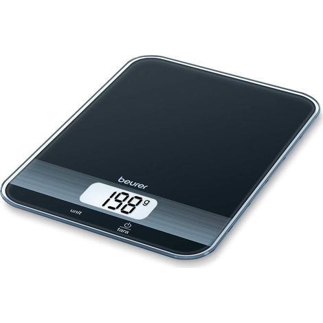 Balance de cuisine numérique avec fonction de pesée tare, commande par touches sensitives, capacité 5 kg, noire (1/5)