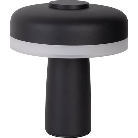 Naeve PILU Lampe de table LED intégrée rechargeable à intensité variable, noire, 3 000 K, capteur tactile (1/5)