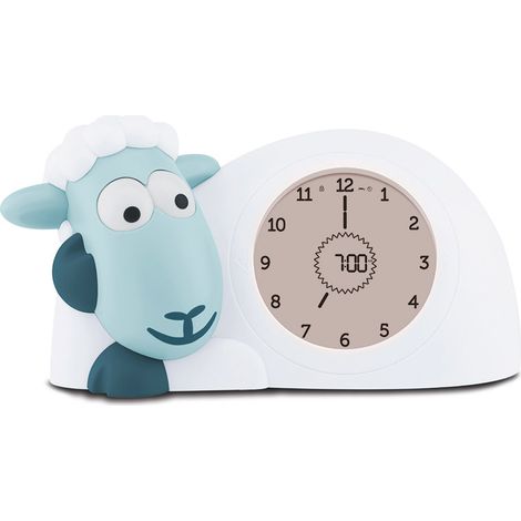 Orologio Pecora Multifunzione 20x12x14 cm con Sveglia Bianco/Blu (1/4)