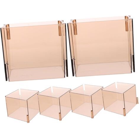 6pièces Séparateurs Tiroir Plastique Organiseur Modulable Rangement Sous Vêtements Chaussettes Et Sous-vêtements Compartiments Ajustables Pour Dressing Cuisine - (1/5)