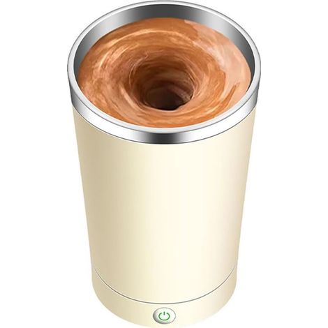 Automatischer Magnetbecher, USB-aufladbar, 400 ml Edelstahl, elektrischer automatischer Magnetbecher, selbstumrührender Kaffeebecher, auslaufsicherer automatischer Mischbecher (1/4)