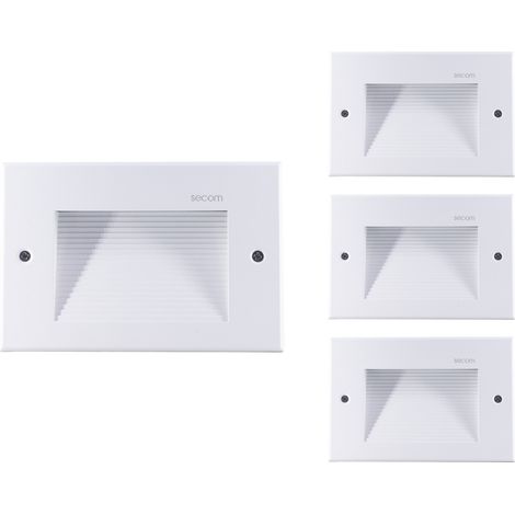 Pack 4 Apliques de Pared LED Empotrables Rectangulares Trido Maxi (1/2)