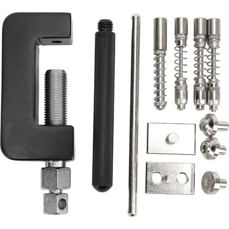 Brise-chaîne, Ensemble D'outils de Rivetage avec Boîte de Rangement, Matériau en Acier allié, Kit Professionnel de 12 Pièces pour la Plupart des Chaînes, Conception Ergonomique, (1/5)