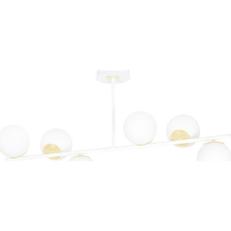 Plafoniera Contemporaneo Vishnu Acciaio Bianco Oro 4 Luci E14 Ip20 (1/5)