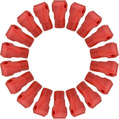 Lot de 100 cadenas à crochet avec loquet, cadenas de sécurité en plastique rouge, installation facile, pour le raccordement de marchandises, crochet de supermarché, présentoir antivol pour magasin de (1/5)