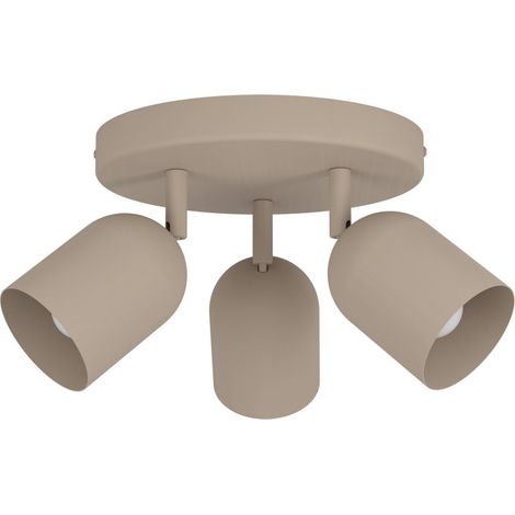 Eglo Leuchten 3er Spot Rondell Tilston Ø 25 x 21 cm sandfarben Deckenlampen & Kronleuchter (1/3)