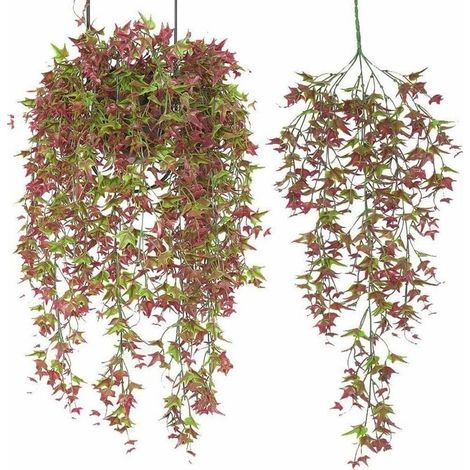 Vigne Artificielle Suspendue Lierre Artificiel Vignes d'extérieur Plantes Suspendues Tenture Murale Lierre Porche Patio Arche Balcon Panier Jardin Décoration de Fête de Mariage 3 Pack/70 cm (1/4)