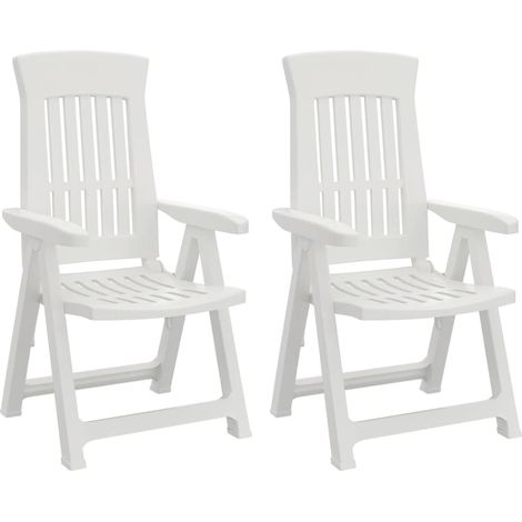 Maison Exclusive - Stück verstellbare Klappstühle, weiß, PP (1/5)