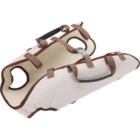 Harnais de transport respirant et portable pour animaux de compagnie avec laisse et bretelles pour chiens et chats (taille L). (1/5)