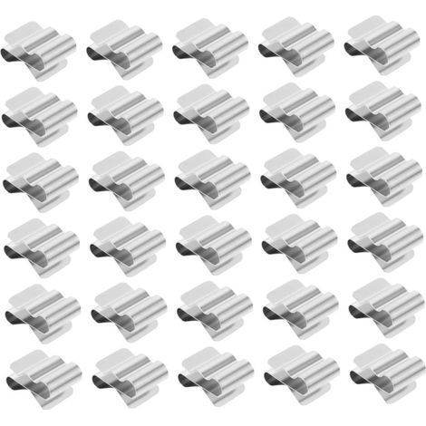 30 pièces Lot de Clips Métalliques pour Câbles Solaires Pinces Ressort Acier Inoxydable pour Fixation et Gestion des Fils sur Cadre Panneau Photovoltaïque Installation Rapide et (1/5)