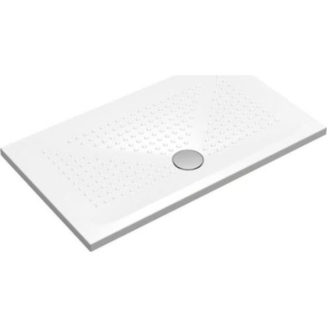 Piatto doccia 80x120 h.3,5 in ceramica bianco lucido Rebel di (1/5)