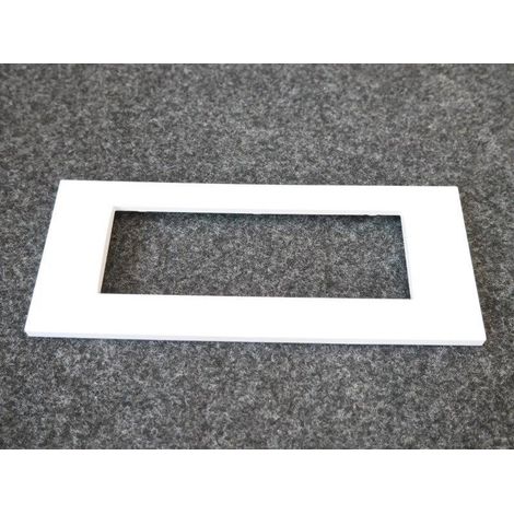 Plaque de finition blanc polaire 3 postes 6M entraxe 45mm horizontale pour appareillage mural ALTIRA