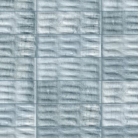 Carrelage effet Zellige 3D Bleu Seed 24,6x6x0,85 cm Azurel - Sol et mur intérieur (vendu par carton de 0,5 m²) - RO'MA CARRELAGE