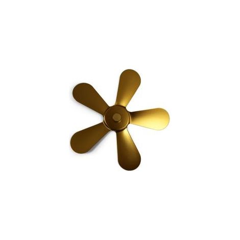 Pales de ventilateur pour four, 5 pales, alliage d'aluminium, améliore la circulation de l'air chaud, large compatibilité, installation facile pour cheminée (or) (1/5)