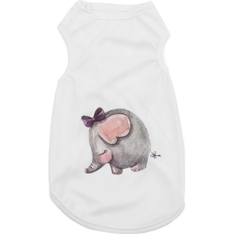 Chemise pour chien confortable et respirante, gilet sans manches pour chiens, chiots, chats, chatons, blanc XL (1/5)