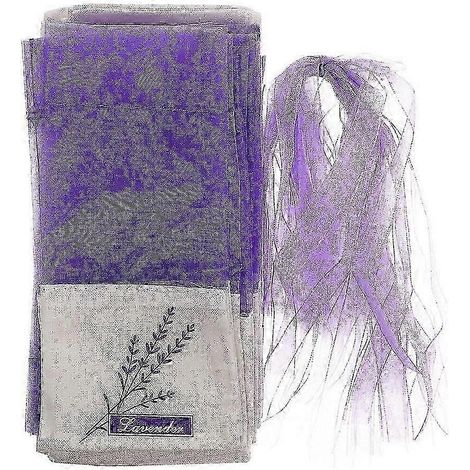 120 sachets vides de lavande, violets, 7 x 16,5 cm, pour la conservation des herbes séchées (1/4)