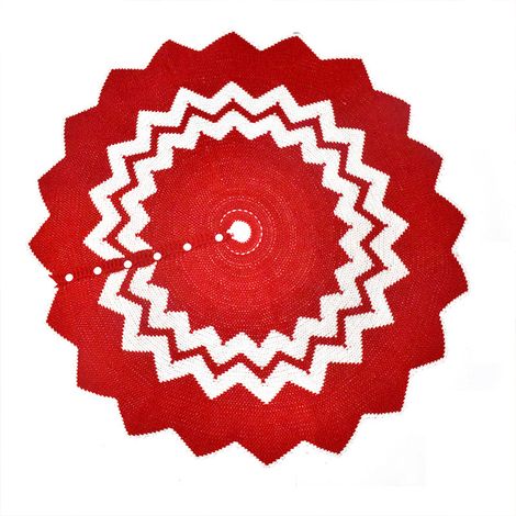 Falda para árbol de Navidad de punto trenzado , faldas rústicas gruesas para decoración navideña, decoración festiva