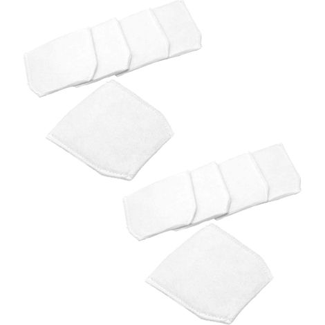 vhbw 10 microfleece Dust Bags compatible with Makita CL070DS, CL100, CL100D, CL100DZX, CL106, CL106D, CL183, CL183D, DCL180 Vacuum Cleaner, White (1/2)