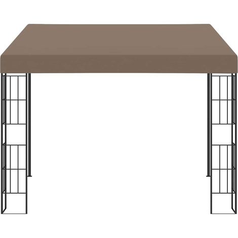 vidaXL Cenador con montaje en la pared gris taupe 3x3 m (1/2)