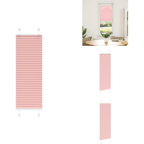 Store plissé rose 45x150 cm largeur du tissu 44,4 cm polyester - Store Plissé - Stores Plissés - Store Plissé De Fenêtre - Plisse Aveugle (1/5)