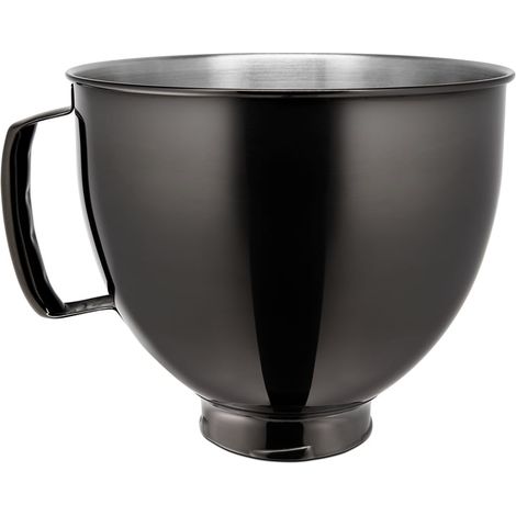 Ciotola decorativa KitchenAid Artisan 5 in acciaio inox da 4,8 litri, colore: nero lucido. (1/5)
