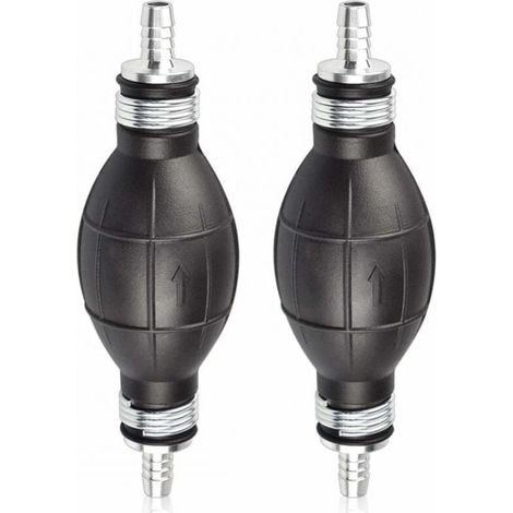 6mm Pompe à Main Essence en Caoutchouc - Poire d'Amorçage Carburant pour Voitures, Motos et Bateaux (Noir) - Pompe Manuelle de Transfert (1/5)
