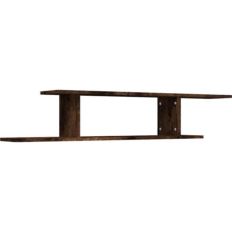 Maison Exclusive - TV-Wandregal Räuchereiche 125x18x23 cm Holzwer (1/5)