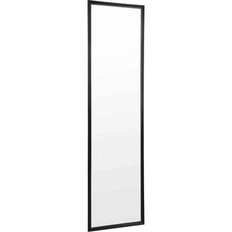 Nadine Specchio da Parete 33,5x125 cm - Cornice Nera con Oro Decorativo