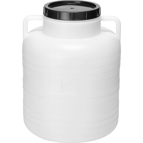 Garronda 80 litres Réservoir Eau sans BPA avec Couvercle – Idéal pour Choucroute et Salaison de Viande GD-0087, Blanc