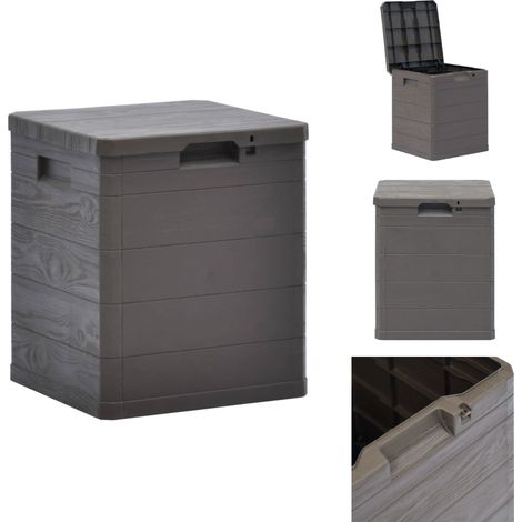 Boîte de rangement de jardin 90 L Marron - Boîte De Rangement Jardin - Coffre De Jardin - Rangement Extérieur - Rangement Patio - Boîte Outil (1/5)