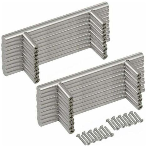 20PCS Poignée Baton De Porte T- Bar Cuisine Porte Poignées Entraxe 192 mm (1/4)