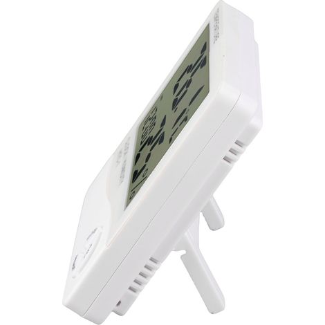 Thermomètre Hygromètre Horloge Électronique à Affichage Numérique pour Intérieur, Capteur Température Humidité, Boîtier ABS, 1 Pile AAA (1/5)