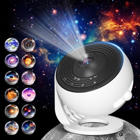 13-in-1 Sternenprojektor und Planetarium fürs Schlafzimmer, Bluetooth-Musik und weißes Rauschen, Decken-Nachtlicht mit Timer (1/4)